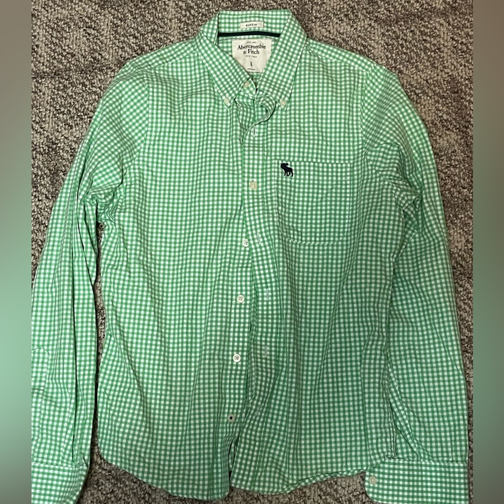 Abercrombie and fitch mens button down shirt size large